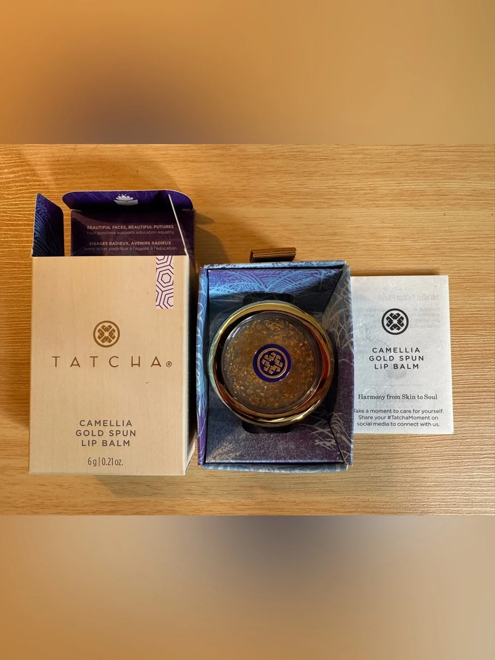 Tatcha Camellia Gold Spun Lip Balm